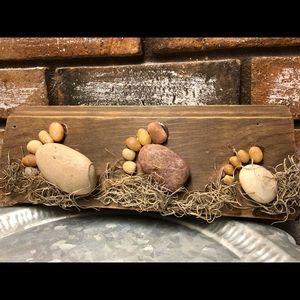 Handcrafted Pebble Art “Footprints “
